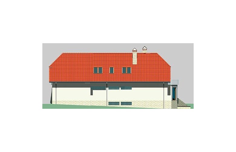 Projekt domu jednorodzinnego LK&217 - elewacja 3