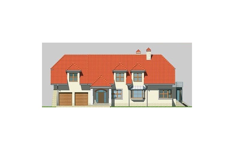 Projekt domu jednorodzinnego LK&217 - elewacja 1
