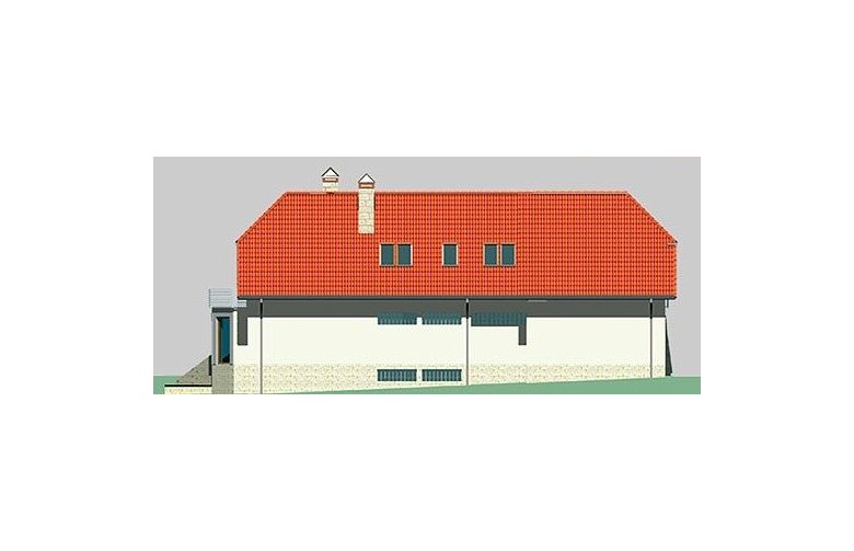 Projekt domu jednorodzinnego LK&217 - elewacja 3