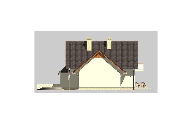 Projekt domu jednorodzinnego LK&354 - elewacja 2