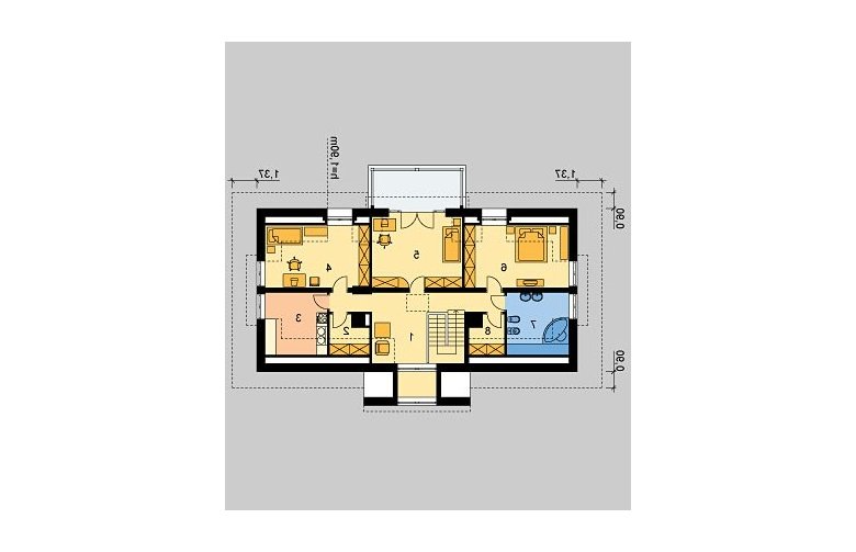 Projekt domu piętrowego LK&237 - poddasze