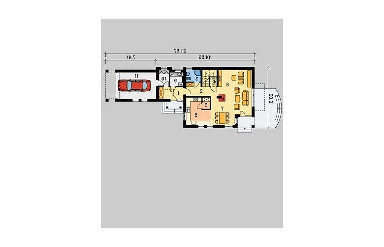 Projekt domu jednorodzinnego LK&245 - parter