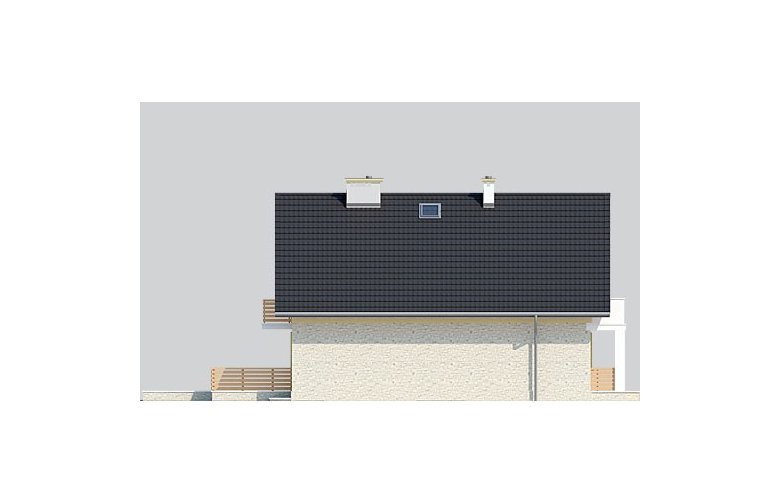 Projekt domu jednorodzinnego LK&941 - elewacja 4