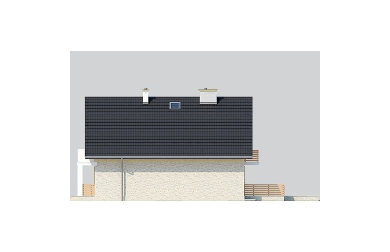 Projekt domu jednorodzinnego LK&941 - elewacja 4