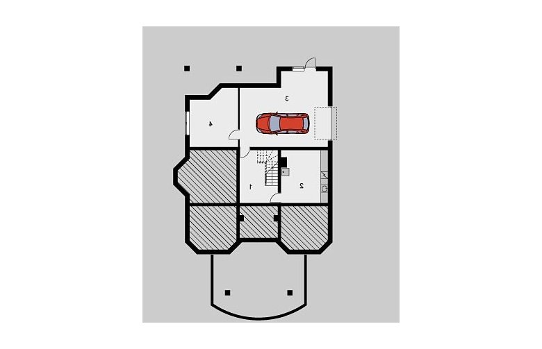 Projekt domu jednorodzinnego LK&307 - piwnica