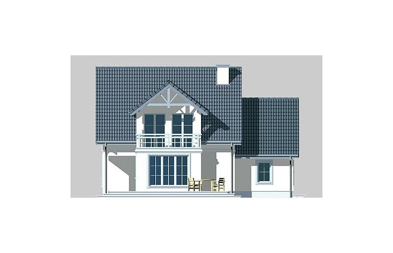 Projekt domu jednorodzinnego LK&313 - elewacja 3