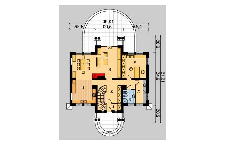 Projekt domu piętrowego LK&320 - parter