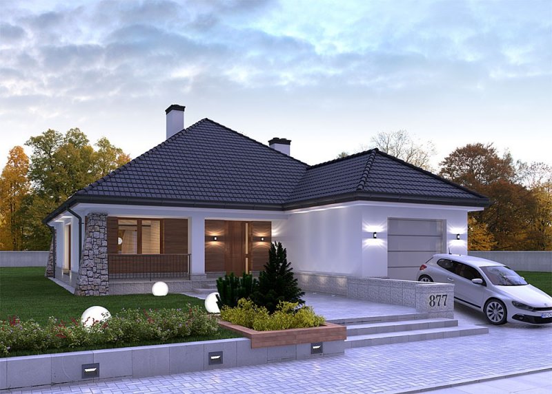 LK&877 140.94 m2 | Projekt domu dwurodzinnego | projekty domów | kreoDOM.pl