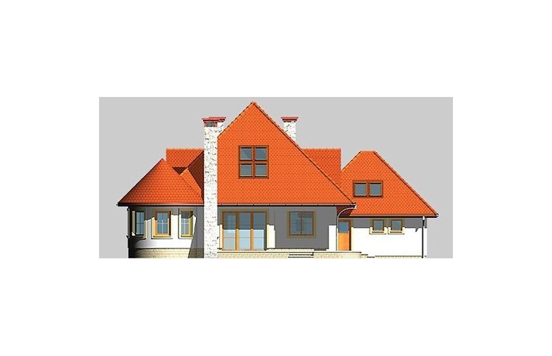 Projekt domu jednorodzinnego LK&337 - elewacja 3