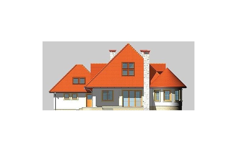 Projekt domu jednorodzinnego LK&337 - elewacja 3