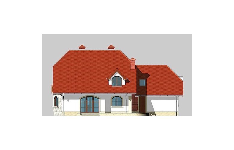 Projekt domu jednorodzinnego LK&339 - elewacja 3