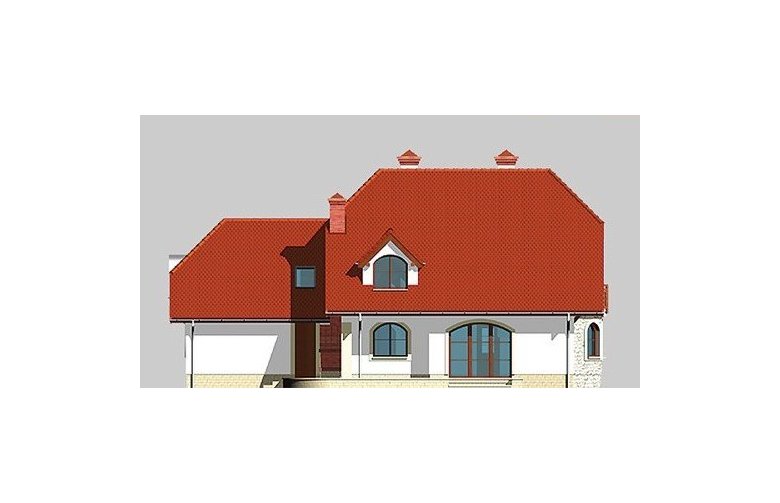 Projekt domu jednorodzinnego LK&339 - elewacja 3