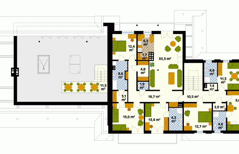 Projekt domu piętrowego Cykada 2 - 