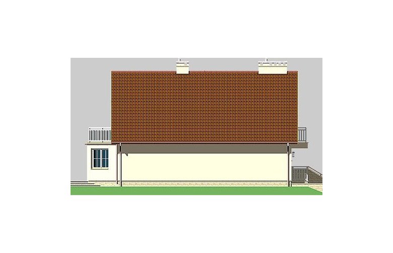 Projekt domu jednorodzinnego LK&356 - elewacja 1