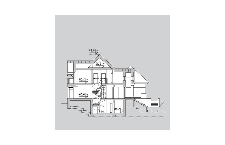Projekt domu piętrowego LK&916 - Usytuowanie - wersja lustrzana