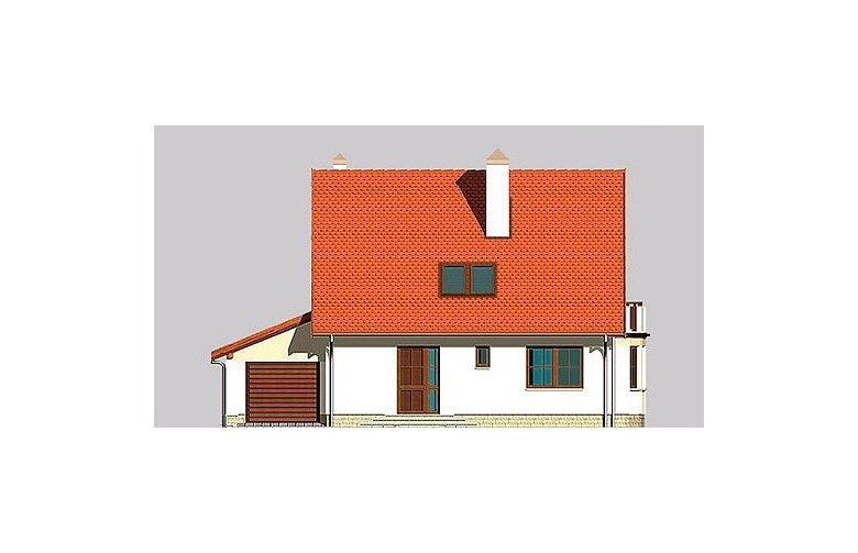 Projekt domu jednorodzinnego LK&379 - elewacja 1