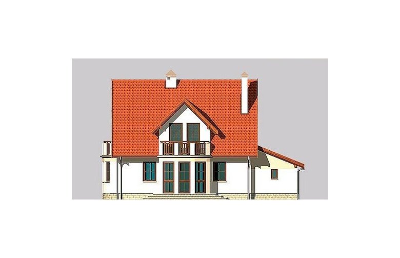 Projekt domu jednorodzinnego LK&379 - elewacja 2