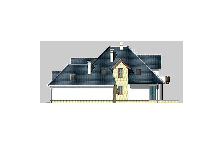 Projekt domu jednorodzinnego LK&382 - elewacja 4
