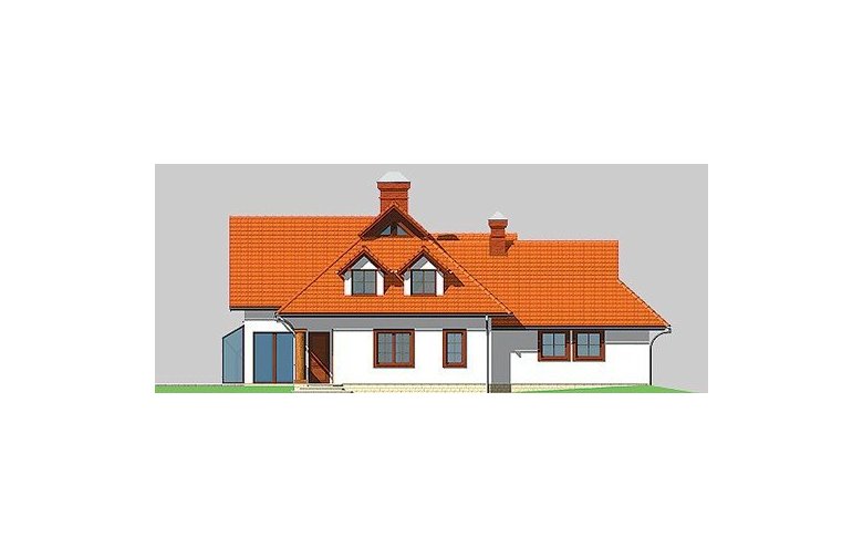 Projekt domu jednorodzinnego LK&389 - elewacja 4