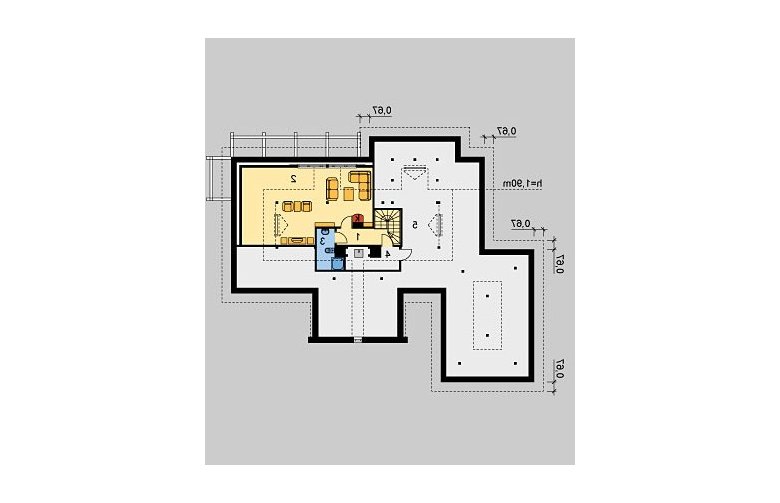 Projekt domu piętrowego LK&390 - poddasze