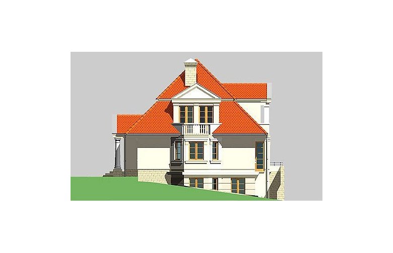 Projekt domu jednorodzinnego LK&399 - elewacja 3