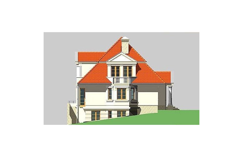 Projekt domu jednorodzinnego LK&399 - elewacja 3
