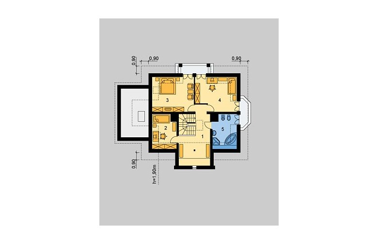 Projekt domu jednorodzinnego LK&399 - poddasze