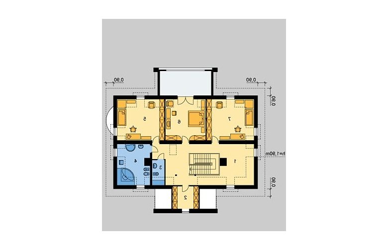 Projekt domu piętrowego LK&409 - poddasze