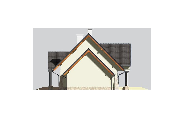 Projekt domu jednorodzinnego LK&422 - elewacja 4