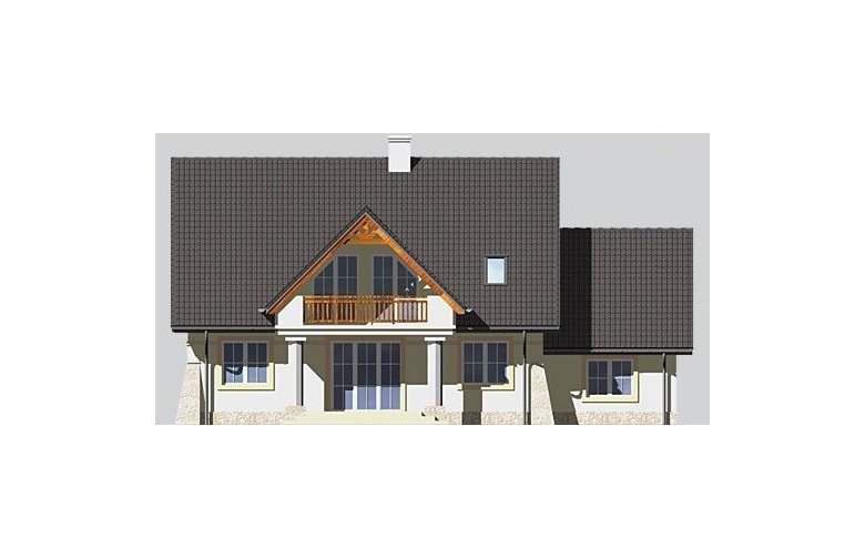 Projekt domu jednorodzinnego LK&422 - elewacja 3