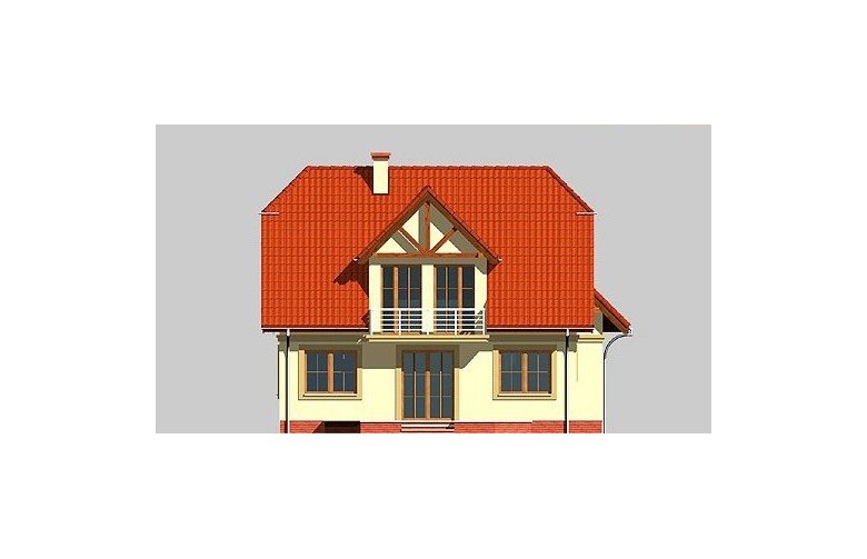 Projekt domu jednorodzinnego LK&434 - elewacja 2