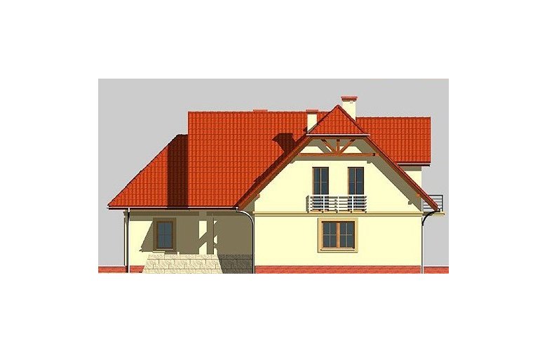 Projekt domu jednorodzinnego LK&434 - elewacja 3
