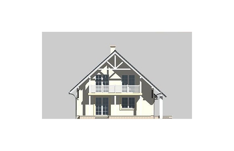 Projekt domu jednorodzinnego LK&437 - elewacja 3