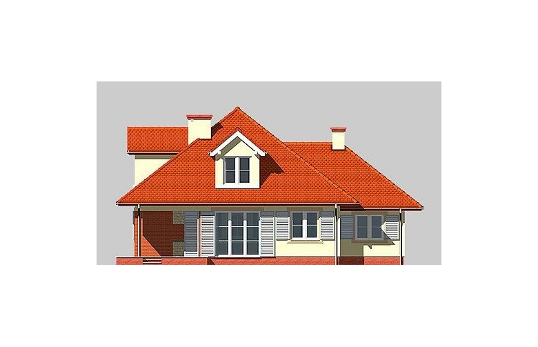 Projekt domu jednorodzinnego LK&455 - elewacja 2