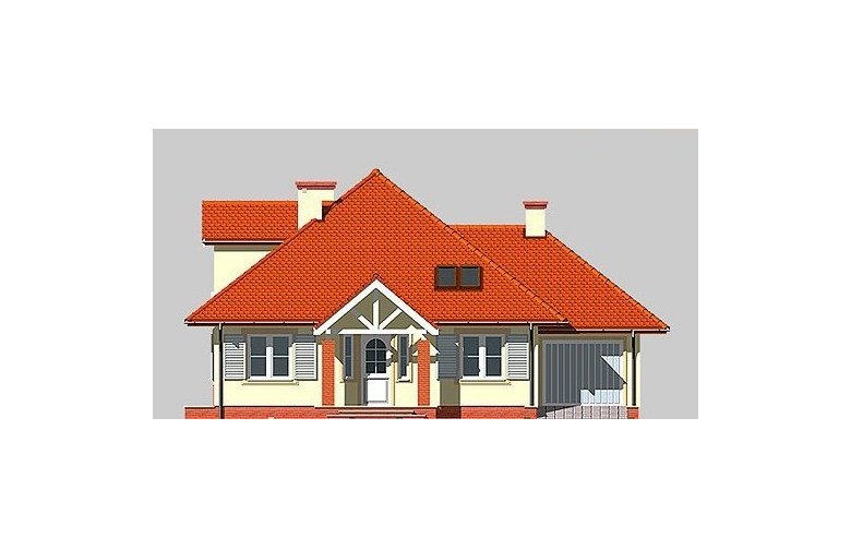 Projekt domu jednorodzinnego LK&455 - elewacja 1