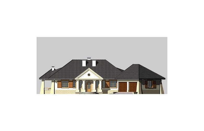 Projekt domu piętrowego LK&465 - elewacja 1