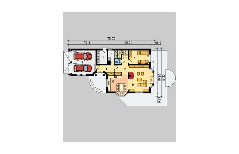 Projekt domu jednorodzinnego LK&478 - parter