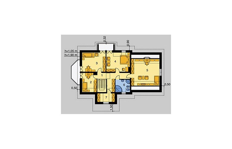 Projekt domu jednorodzinnego LK&484 - poddasze