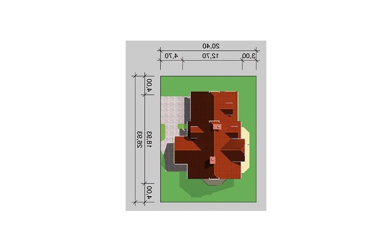 Projekt domu jednorodzinnego LK&484 - Usytuowanie - wersja lustrzana