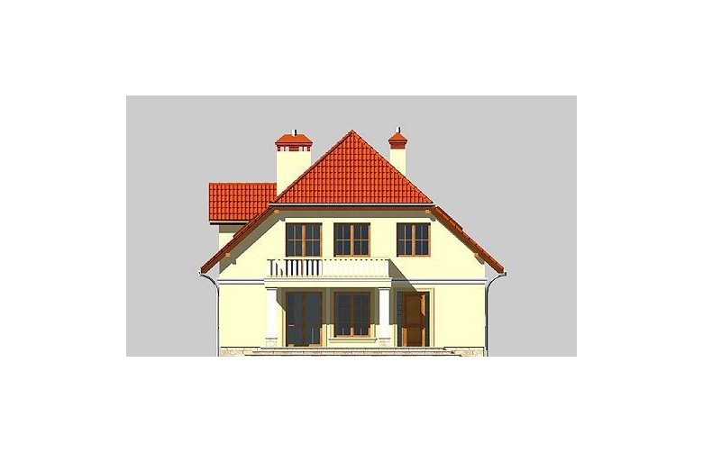 Projekt domu jednorodzinnego LK&490 - elewacja 2