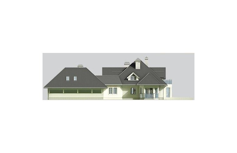 Projekt domu jednorodzinnego LK&491 - elewacja 3