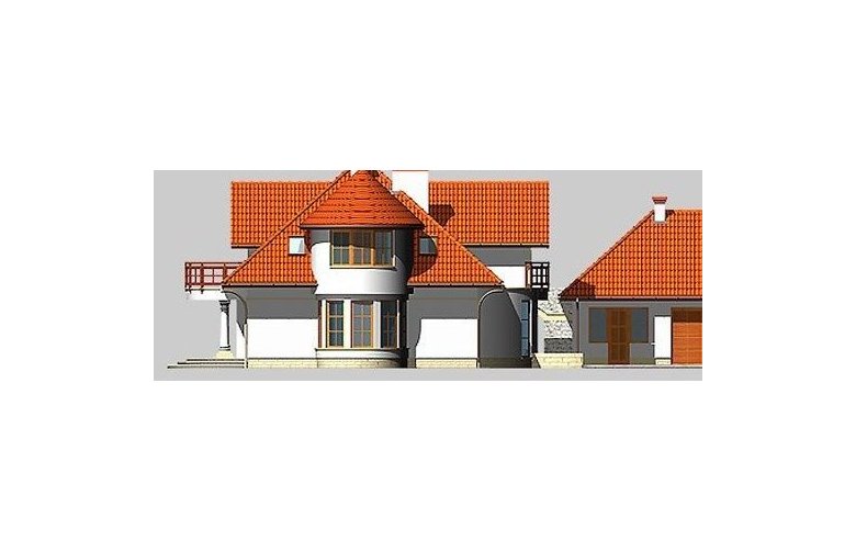 Projekt domu piętrowego LK&365 - elewacja 1