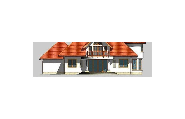 Projekt domu piętrowego LK&365 - elewacja 4