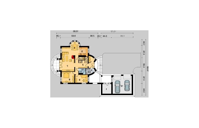 Projekt domu piętrowego LK&365 - parter
