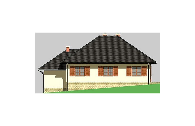 Projekt domu dwurodzinnego LK&423 - elewacja 2