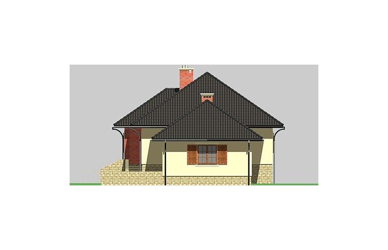 Projekt domu dwurodzinnego LK&423 - elewacja 3