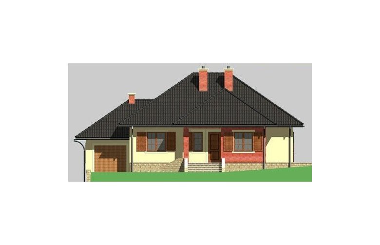 Projekt domu dwurodzinnego LK&423 - elewacja 1