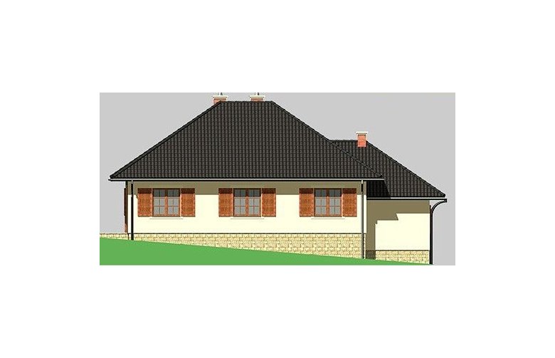 Projekt domu dwurodzinnego LK&423 - elewacja 2