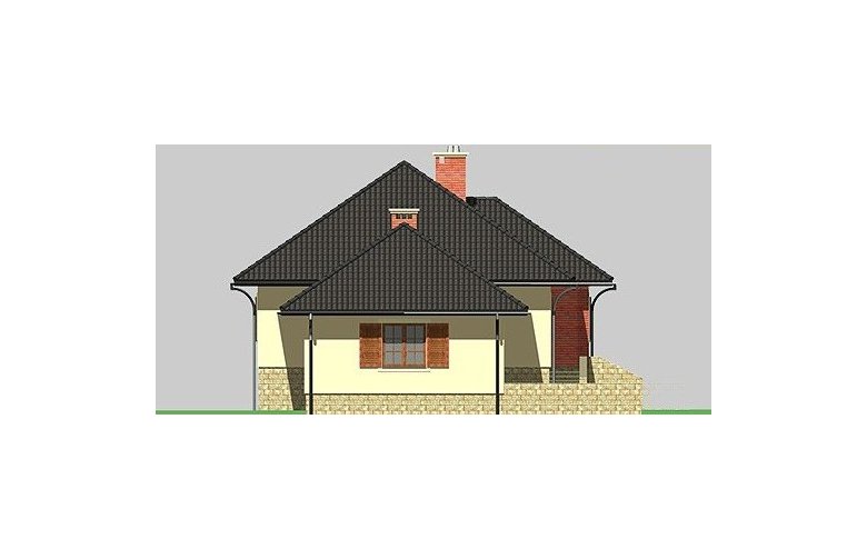 Projekt domu dwurodzinnego LK&423 - elewacja 3