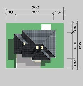 Usytuowanie budynku LK&423 w wersji lustrzanej